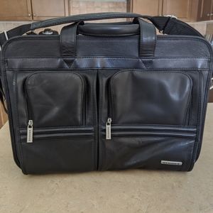 Renwick Black Leather Briefcase